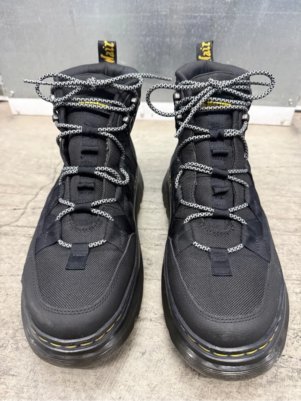 Dr Martens Boury Utility Tactical Boots-All Black. Size: Men 10/Women 11/EU 43